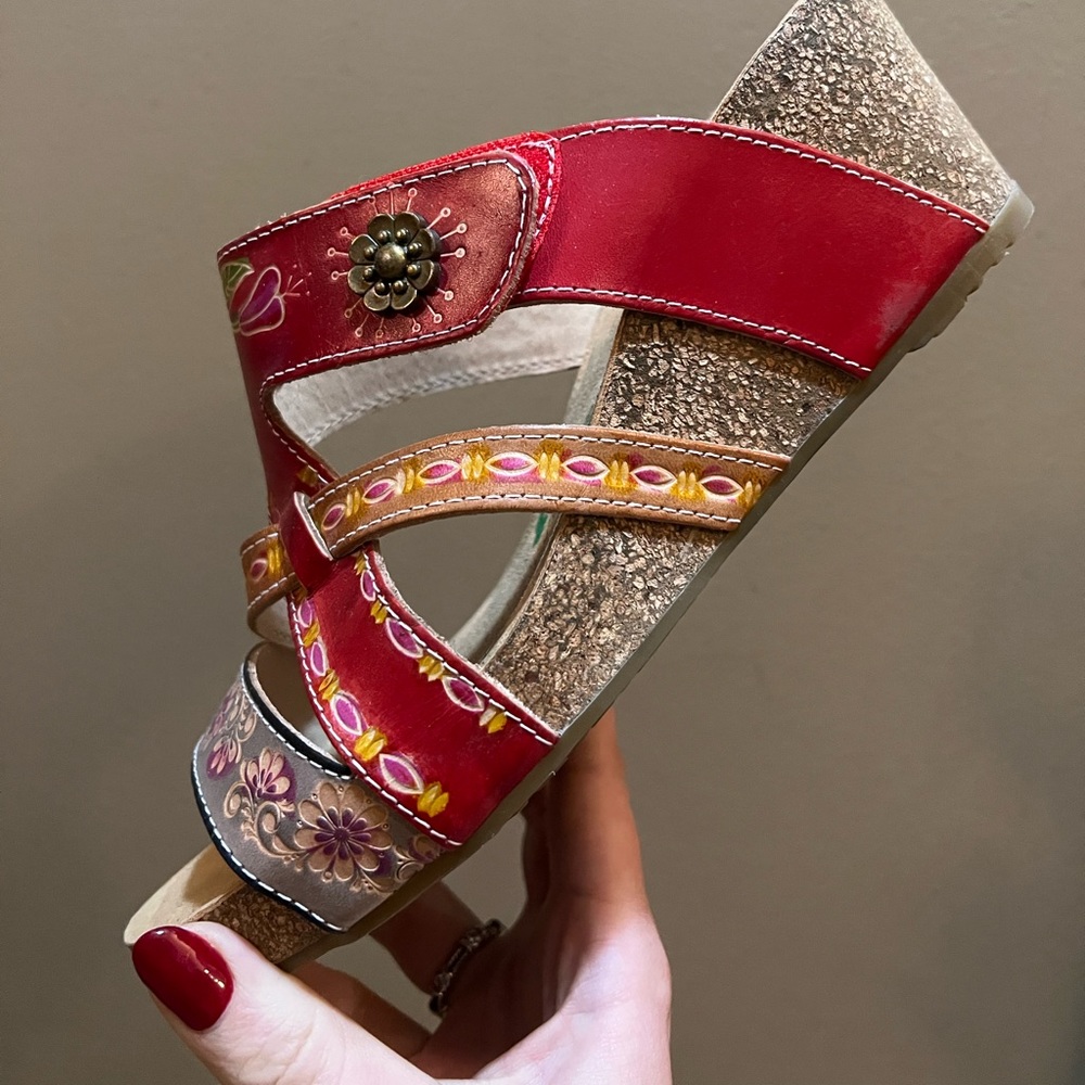 NEW - Spring Step L’Artiste Wedge Sandals